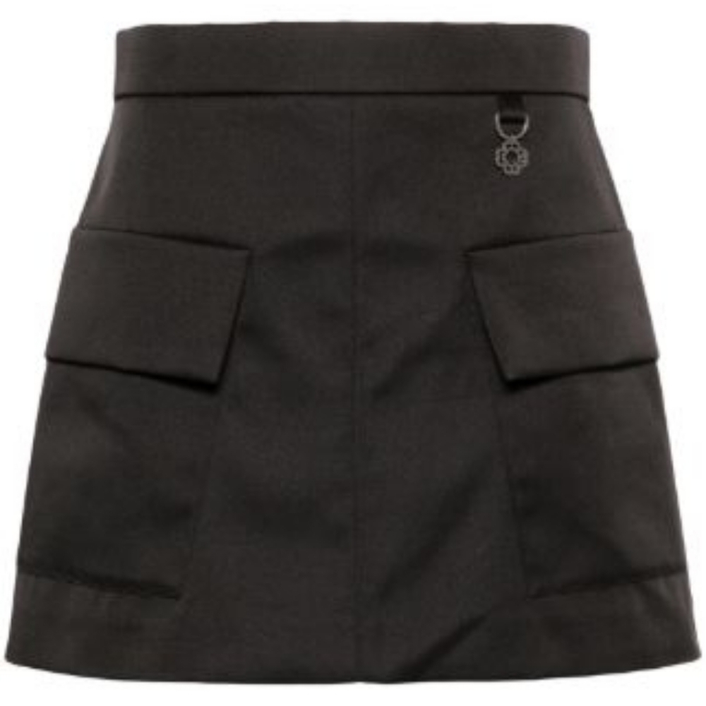 NWT maje Black Satin Mini Skirt
